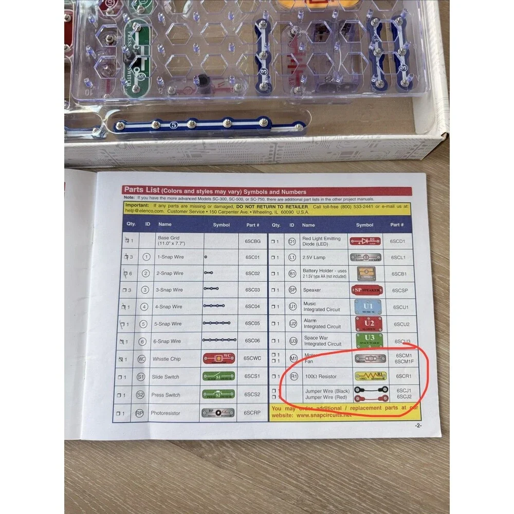 Lot (2 Kits) Elenco Electronics Snap Circuits SC-300 + SC-100 Experiment Kits